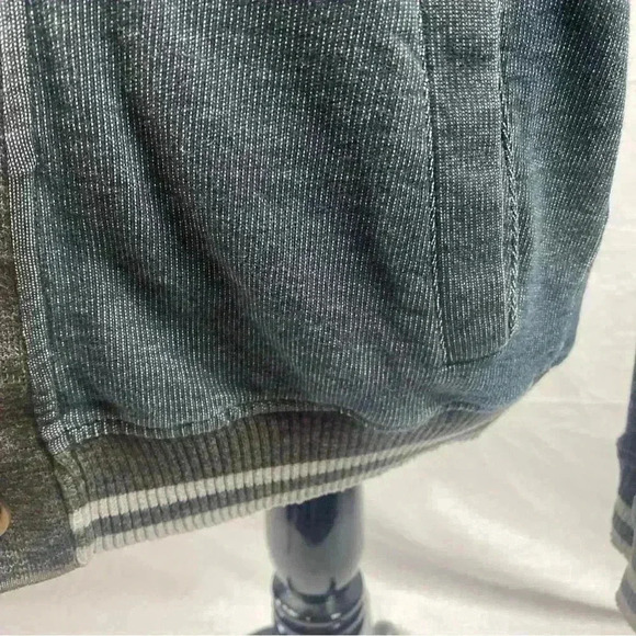 Chevignon Sweater Cardigan Blue &  Gray Winter Button Grey Warm Medium Jacket - Picture 4 of 9